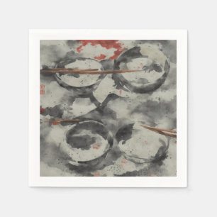 Japanska skålar pappersservett