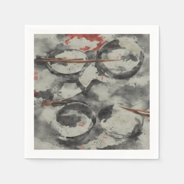 Japanska skålar pappersservett (Framsidan)