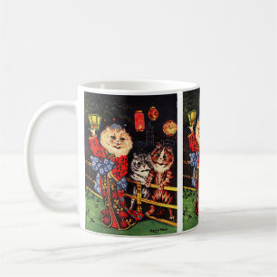 Japanska skönhetskatten av Louis Wain Kaffemugg