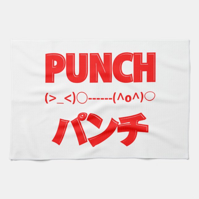 Japanska Slå emoticons Kökshandduk (Horisontell)