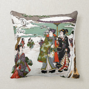 Japanska Snowscape Kudde
