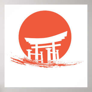 Japanska Sol Shrine Poster