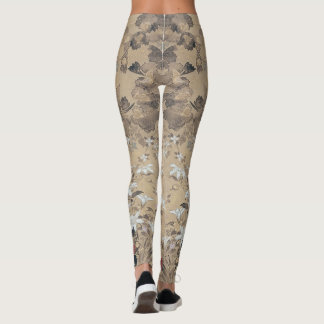 Japanska sommarblommor leggings