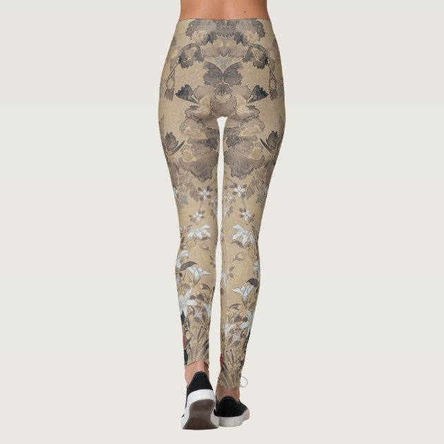 Japanska sommarblommor leggings (Baksida)
