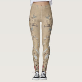 Japanska sommarblommor leggings