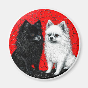 japanska spitzhundar magnet