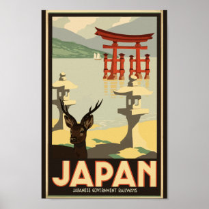 Japanska staten Railways Travel Poster