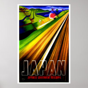 "Japanska statsjärnvägar" Poster