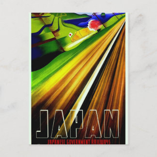 Japanska statsjärnvägar Vintage resor Poster Vykort