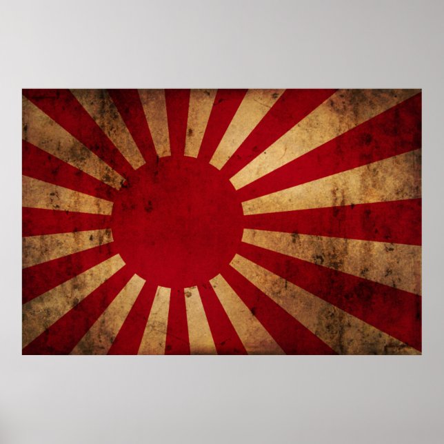 Japanska Stigning Sol Flagga (nödlidande) Poster (Framsidan)