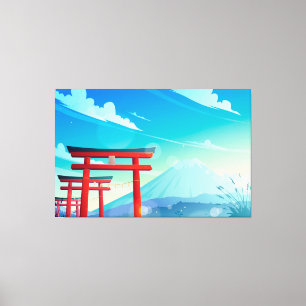 Japanska Stil Art Canvastryck