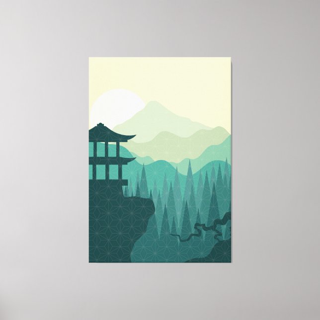 Japanska Stil Art Kanvastryck (Framsida)