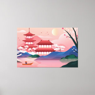 Japanska Stil Art Kanvastryck