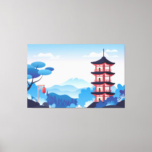 Japanska Stil Art Kanvastryck