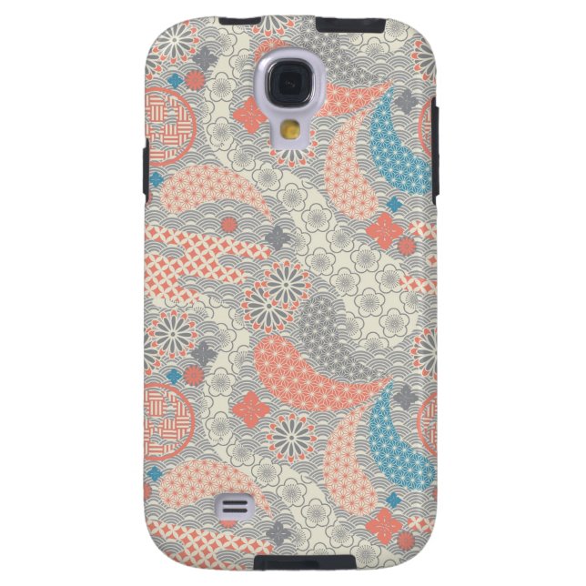 Japanska stil mönster. Illustration. Case-Mate Samsung Galaxy Skal (Baksidan)