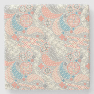 Japanska stil mönster. Illustration. Underlägg Sten
