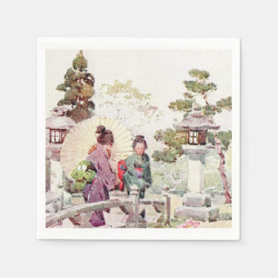 Japanska stil Napkins Pappersservett