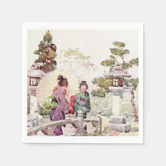 Japanska stil Napkins Pappersservett (Framsidan)