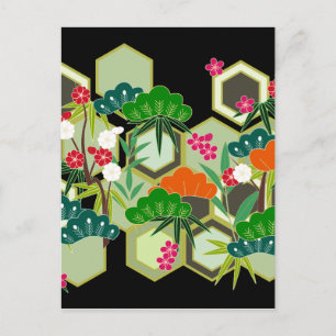 Japanska Stil, nyårsdagen Helg Vykort