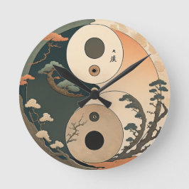 Japanska Stil Rund Klocka