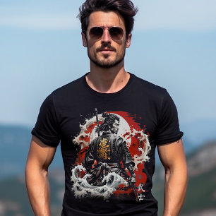 Japanska Stil Samurai Warrior T Shirt
