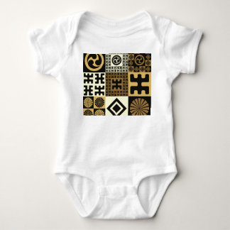 Japanska stil, svart guld sömlös mönster. t shirt