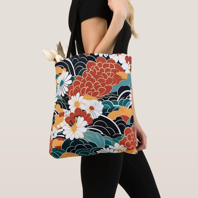 Japanska Stil Tygkasse (Närbild)