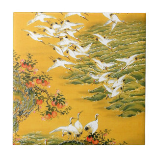 Japanska Storks avbildar Kakelplatta