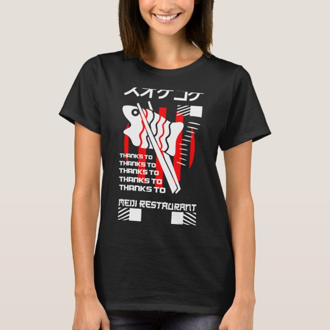 Japanska Streerwear Japanska Stil Tokyo 10 T Shirt (Framsida)