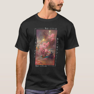 Japanska Streetwear Cherry Blommar Woodblock Art A T Shirt
