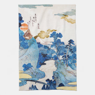 Japanska Sunrise Landscape, Kuniyoshi, Ukiyo-e Kökshandduk