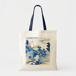Japanska Sunrise Landscape, Kuniyoshi, Ukiyo-e Tygkasse