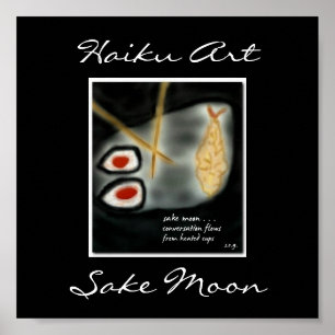 Japanska Sushi Haiku Art Skriv ut Poster