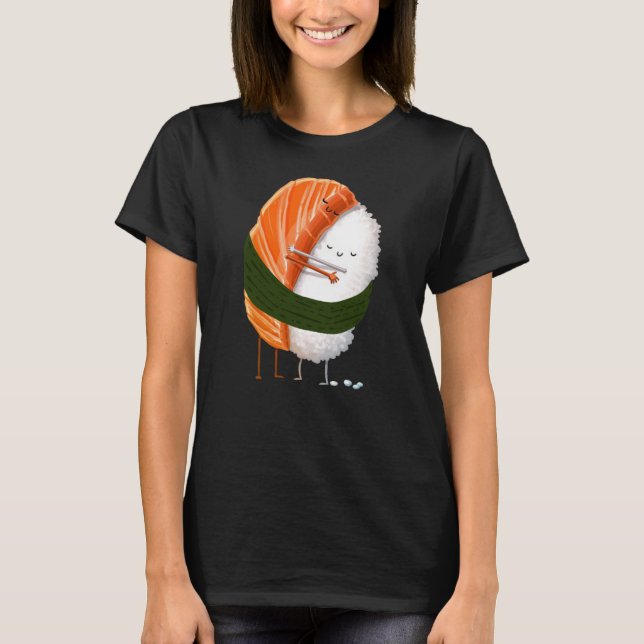 Japanska Sushi Hug T Shirt (Framsida)
