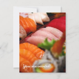 Japanska Sushi-insamlingsinbjudan Inbjudningar