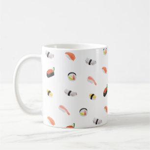 Japanska Sushi Mönster Kaffemugg