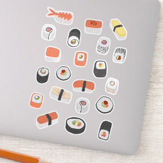 Japanska Sushi Nigiri Maki Roll Klistermärken
