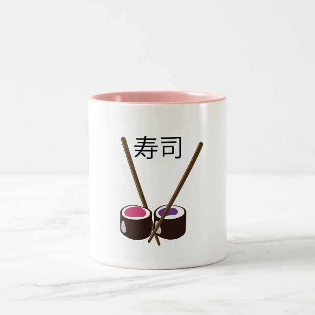 Japanska Sushi-pinnar Två-Tonad Mugg (Center)