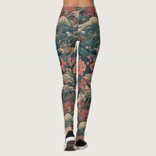 Japanska Tattoo Art Sea Creates Leggings