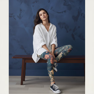 Japanska Tattoo Art Sea Creates Leggings