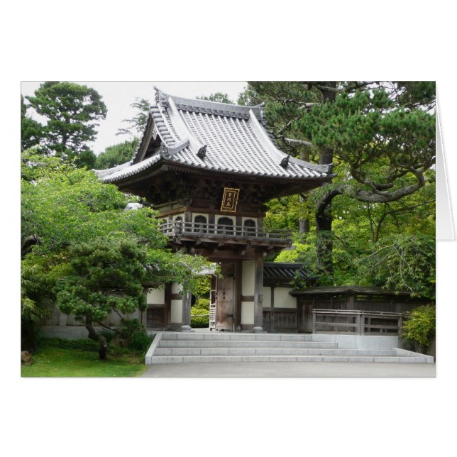 Japanska te-trädgården i San Francisco OBS Kort (Framsidan Horizontal)