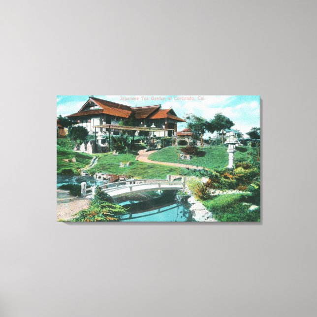 Japanska Tea Garden ViewCoronado, CA Canvastryck (Framsida)