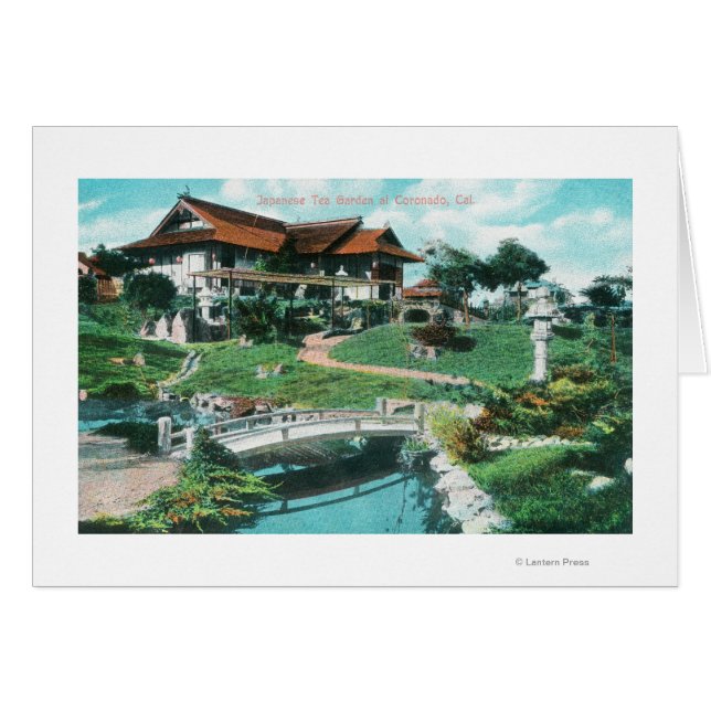 Japanska Tea Garden ViewCoronado, CA Hälsningskort (Framsidan Horizontal)