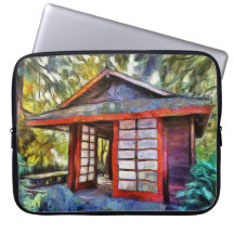 Japanska Tea House Laptop sleeve