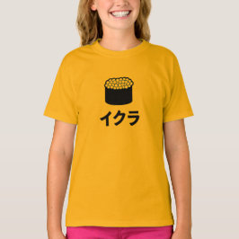 Japanska tecken för Ikura Sushi (laxfiskrom) Tee Shirt