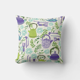 Japanska Tekannor och Löv Kudde