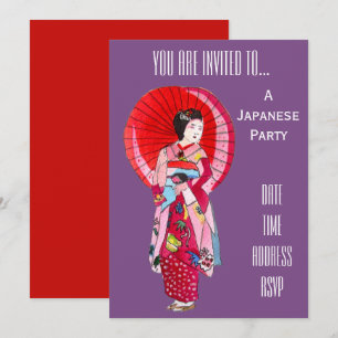 Japanska temat Japan party Inbjudningar