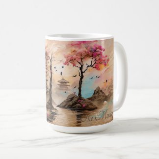 Japanska templer kaffemugg