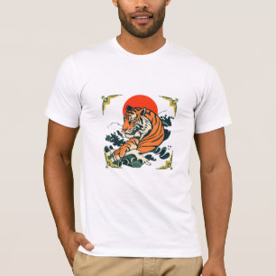 Japanska tigern T-Shirt   Ukiyo-e Samurai Art