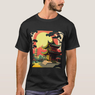 Japanska Tokyo Asian inspirred retro 60u2019s stil T Shirt